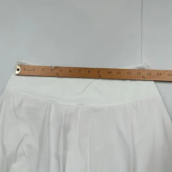 Halara Skirt Womens Medium White Breezeful High Low Ruffle Flowy Quick Dry Maxi - Picture 11 of 14